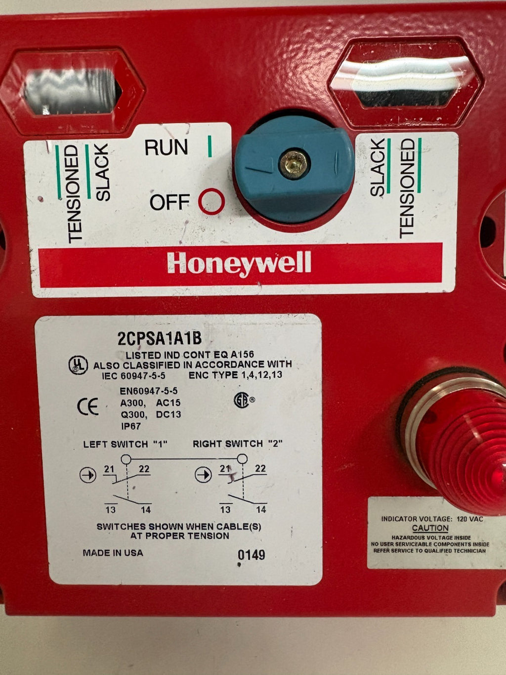 HONEYWELL CABLE PULL SAFETY SWITCH 2 CPSA1A1B