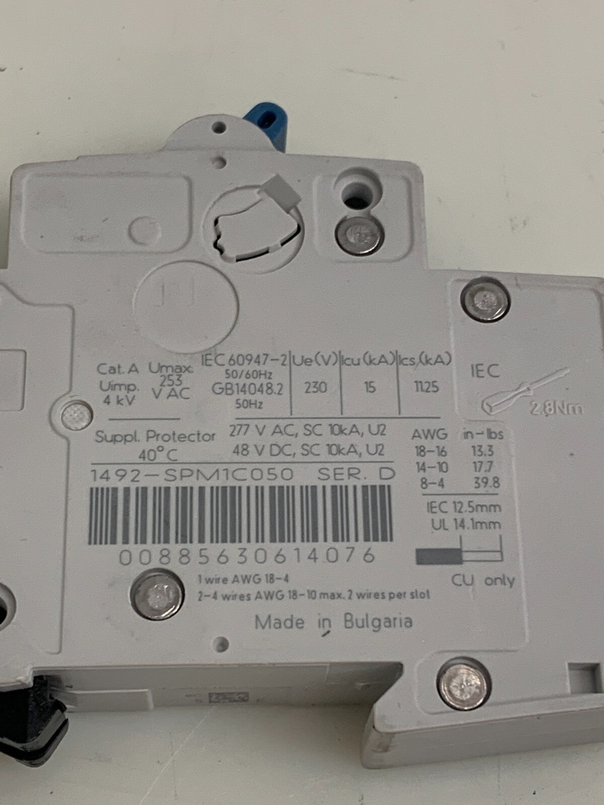 ALLEN BRADLEY  Circuit Breaker  1492-SPM1C050