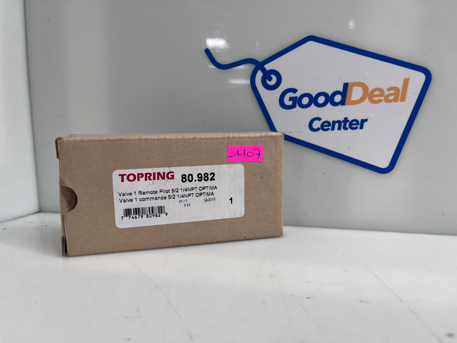 TOPRING 80.982 Valve 1 Remote Pilot 5/2 1/4NPT OPTIMA