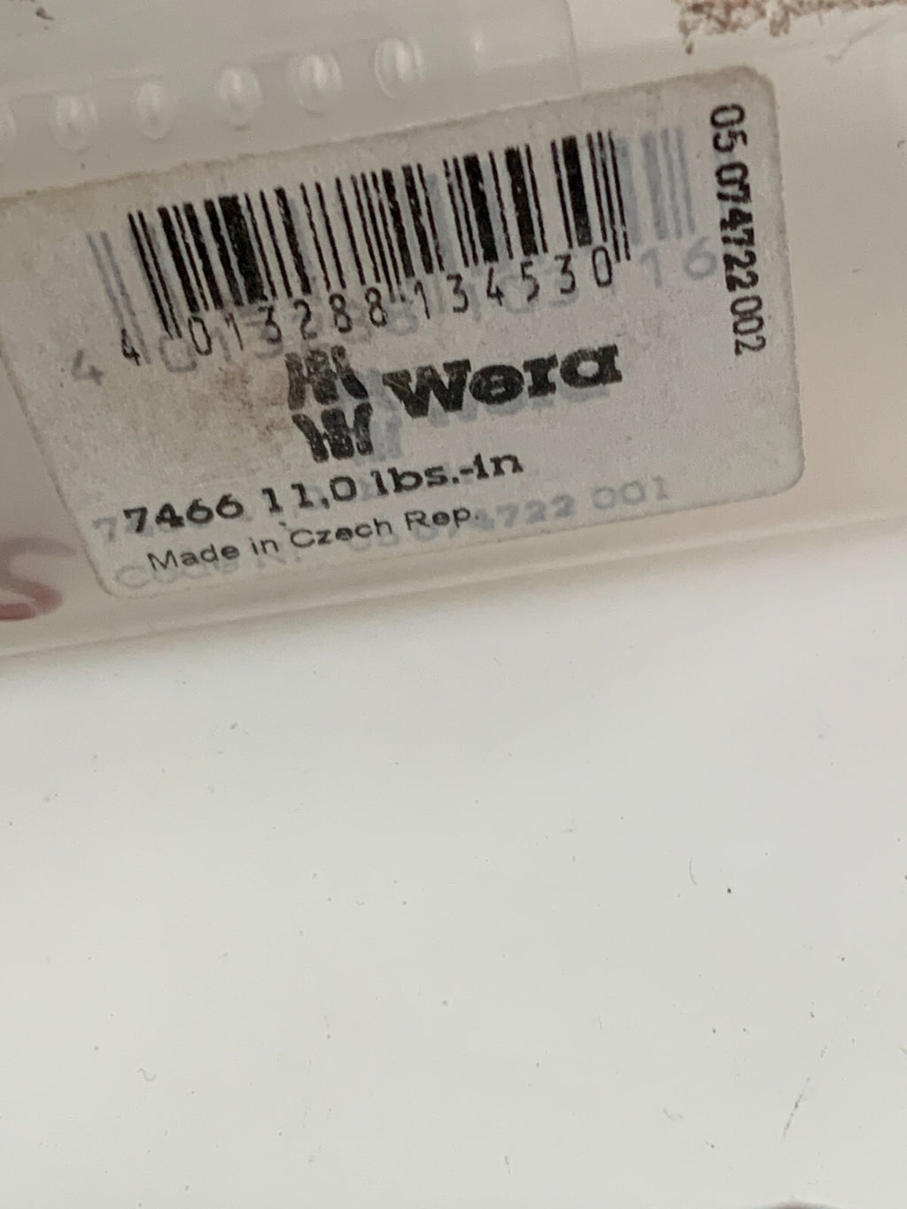WERA HEXAGON TORQUE SCREWDRIVER 1/4" #7466