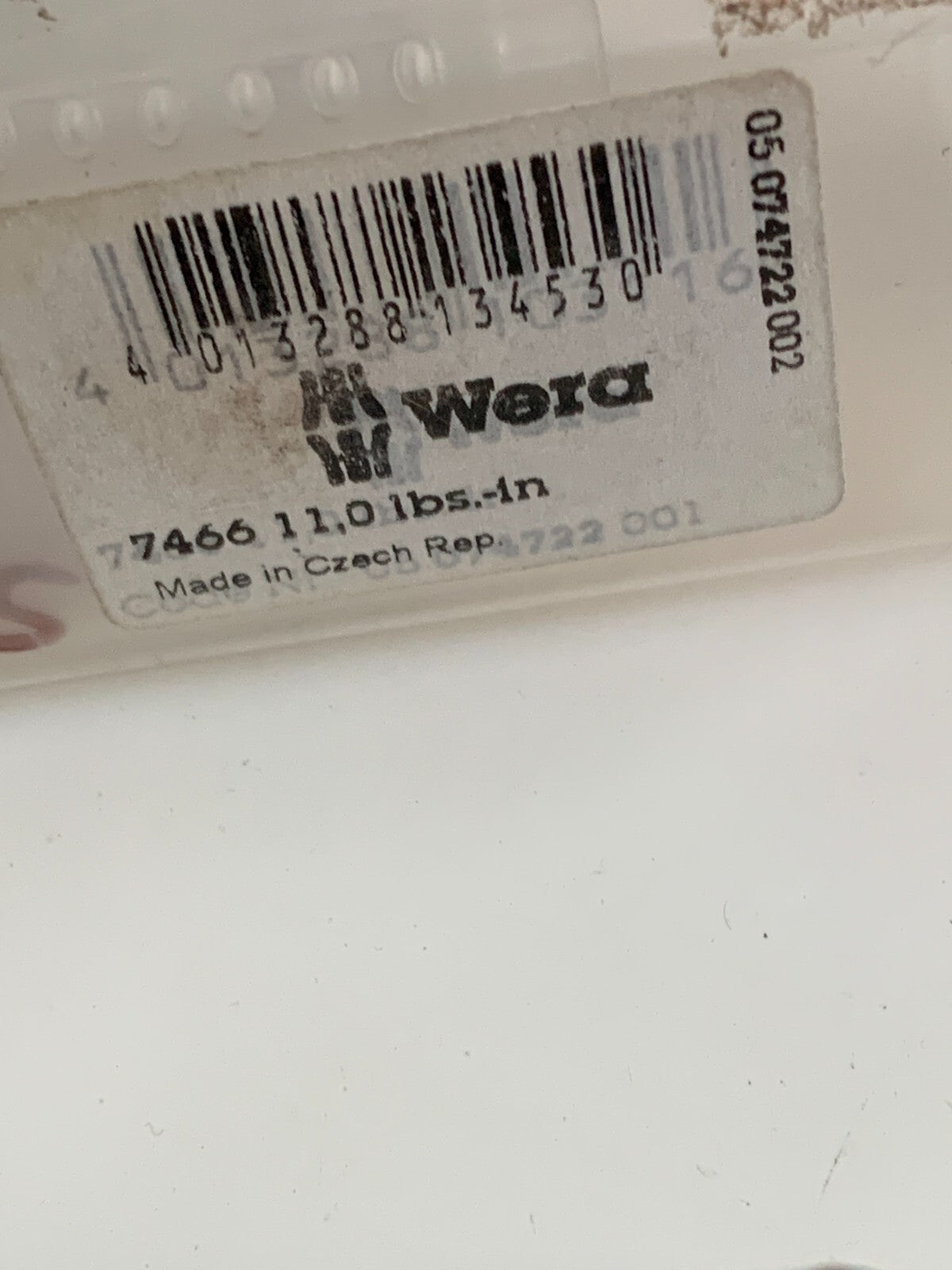 WERA HEXAGON TORQUE SCREWDRIVER 1/4" #7466