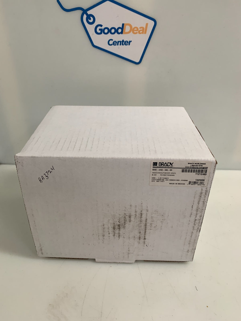 BRADY 2.25" X 100 FT B30-2250-595-GN GREEN RIBBON CARTRIDGE