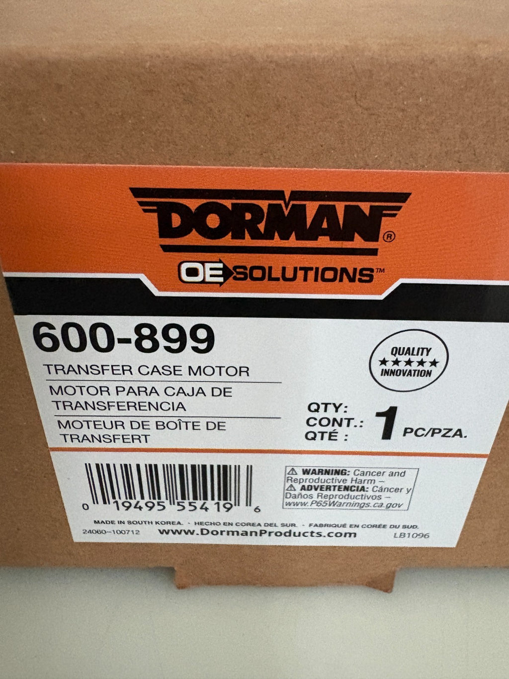 DORMAN TRANSFER CASE MOTOR 600-899 4
