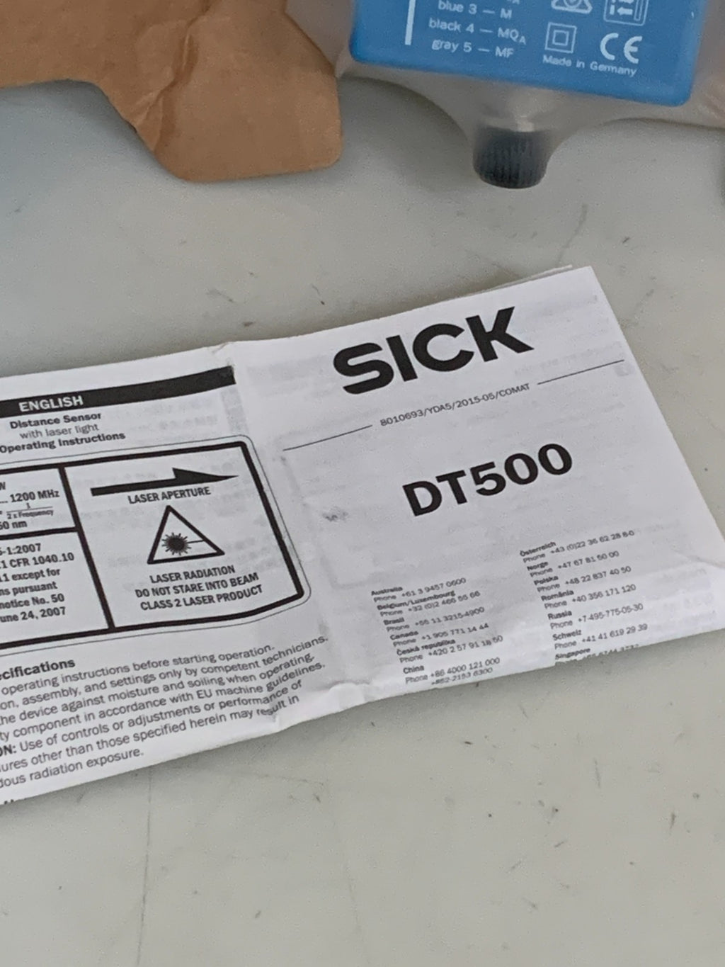 SICK LONG RANGE SENSOR DT500-A311