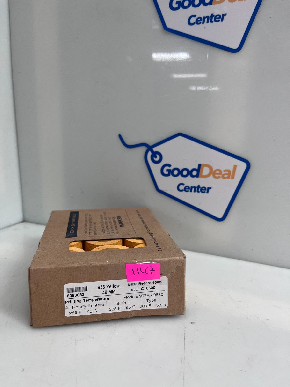 MARKEM-IMAJE 933 Yellow Touch Dry Ink Roll 8093083  12/PK
