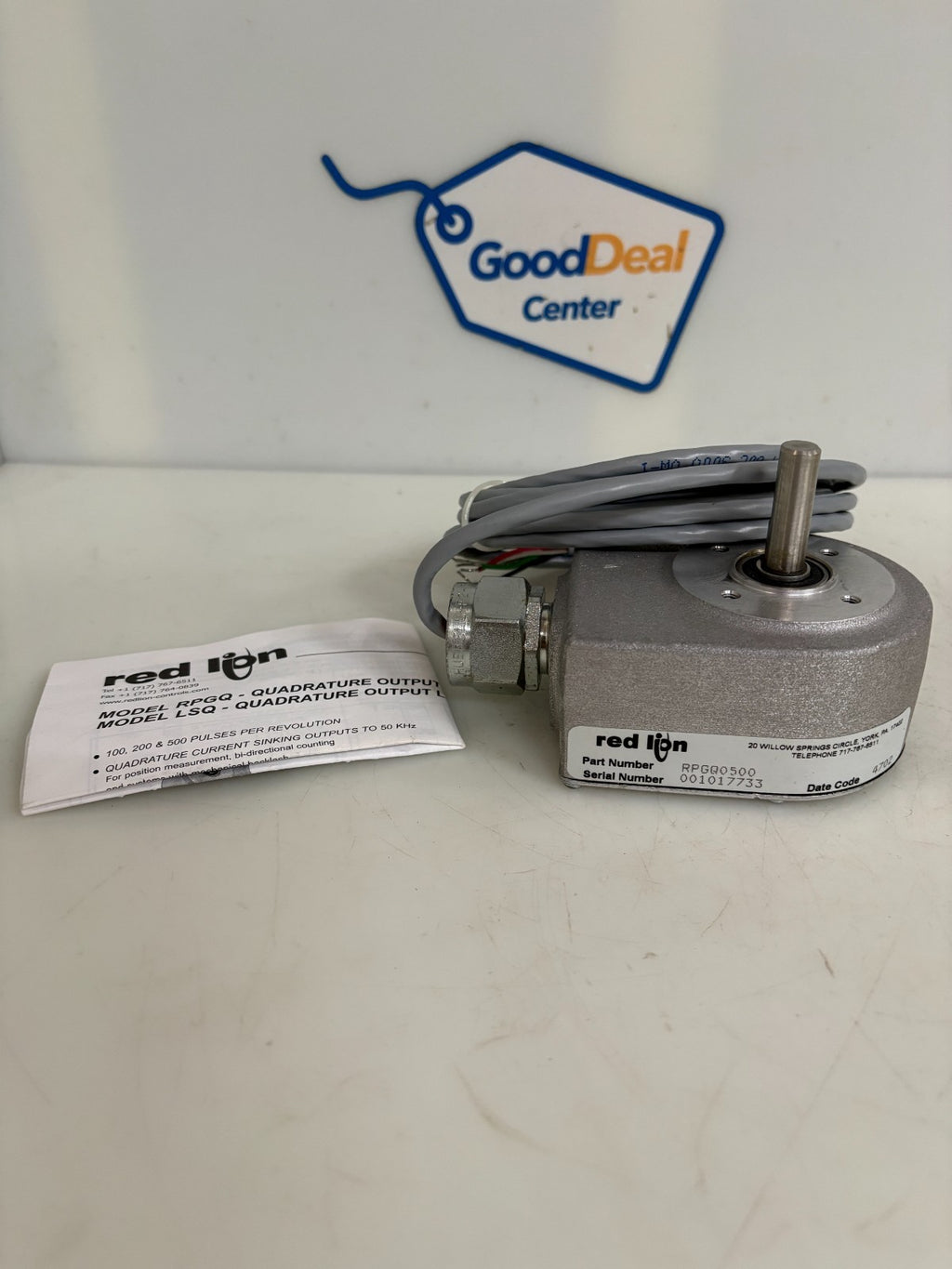 RED LION ROTARY PULSE GENERATOR ENCODER RPGQ05000