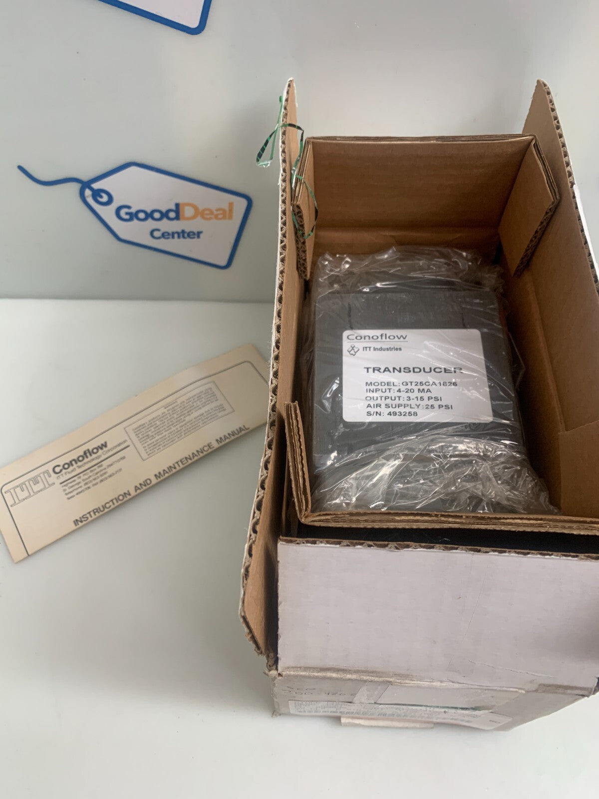 ITT / ConoFlow  Pneumatic Transducer  GT25CA1826