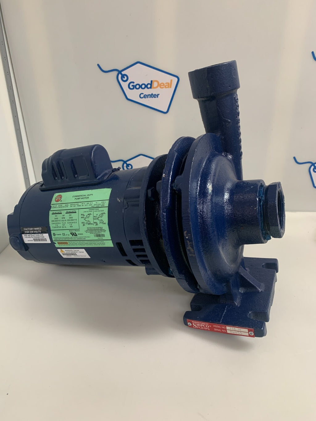 SHIPCO PUMPS MODEL 116H W/US MOTOR 3/4 HP #C55CXJ2P-47690