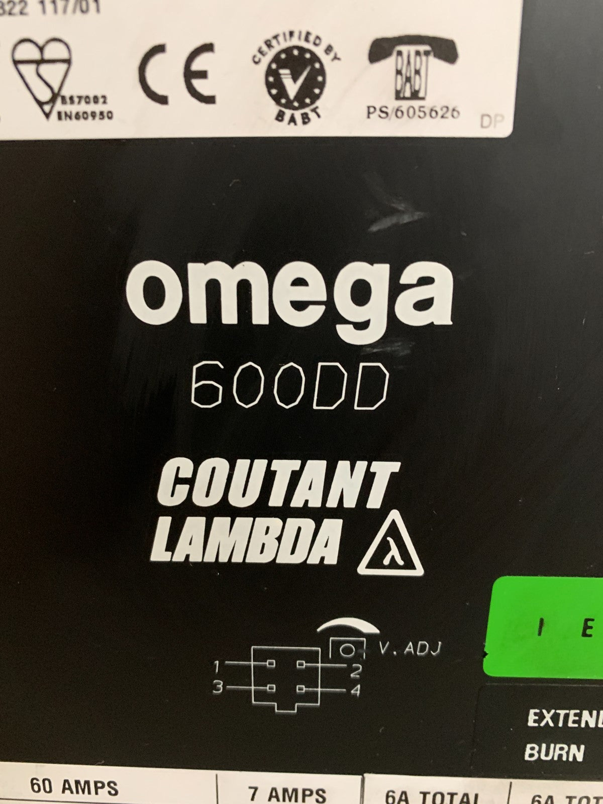 OMEGA COUTANT LAMBDA POWER SUPPLY 600 DD