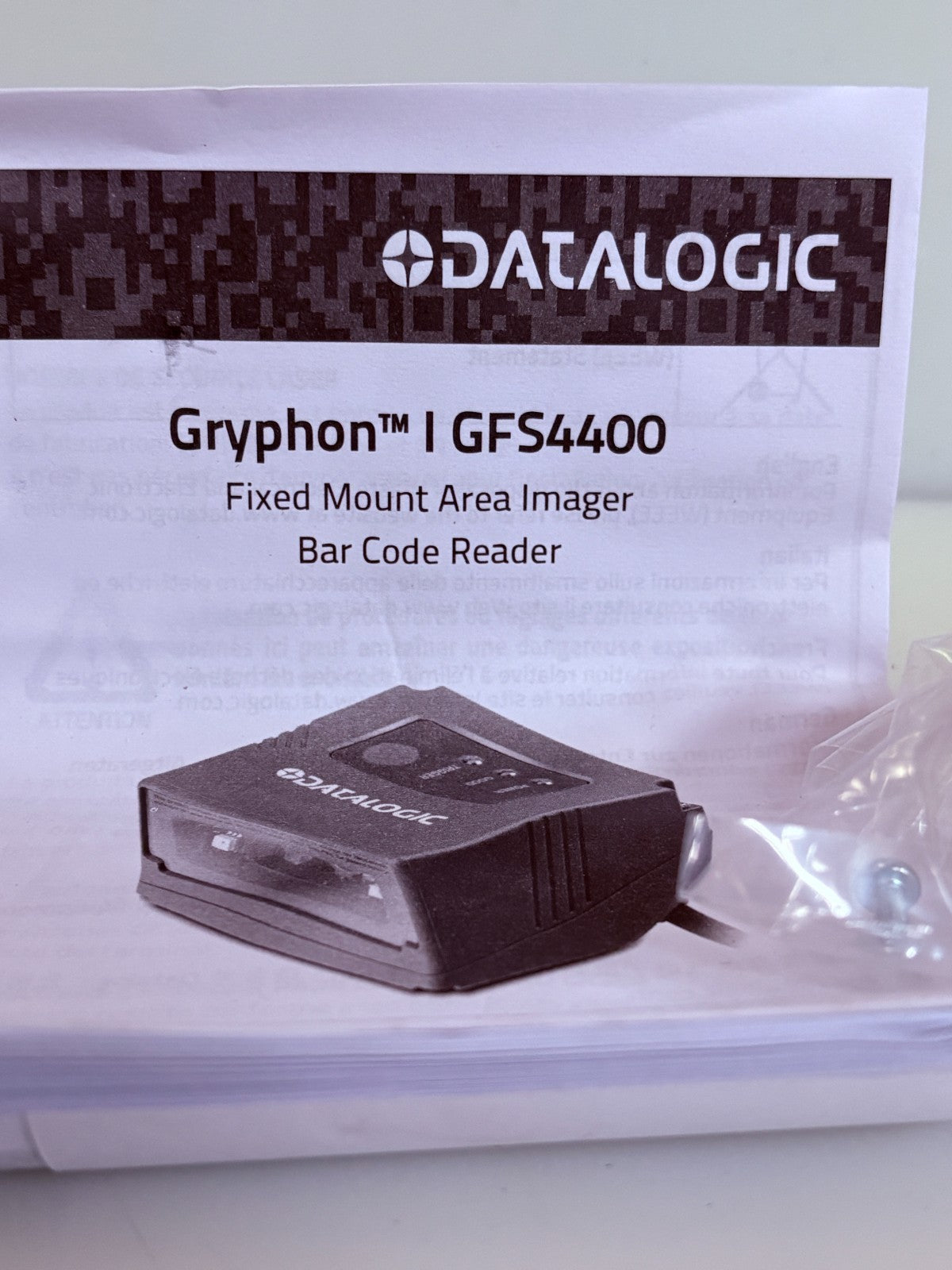 DATALOGIC GRYPHON GFS 4400 2D USB FIXED MOUNT SCANNER