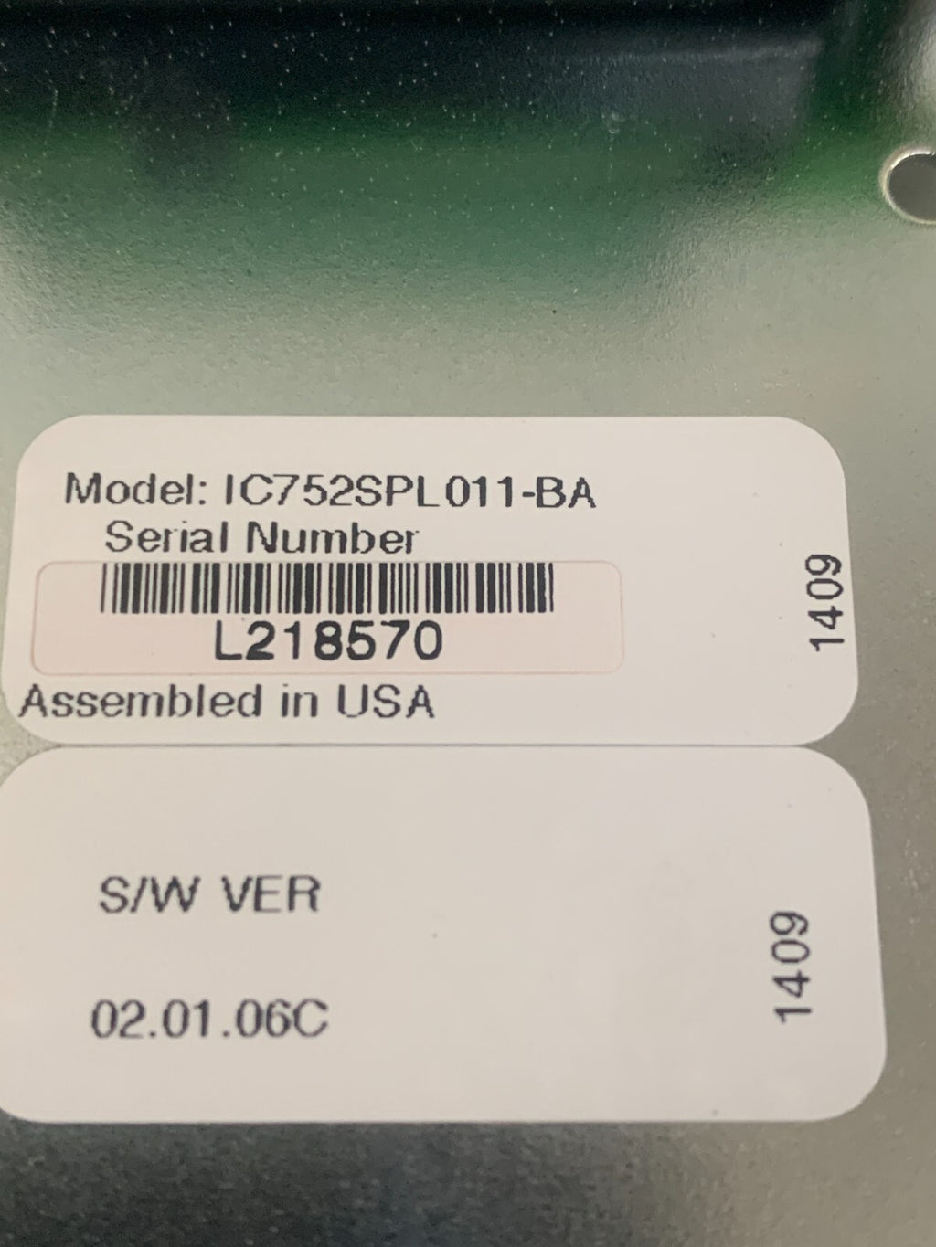 GE INTELLIGENT PLATFORMS OPERATOR INTERFACE IC752 SPL011-BA