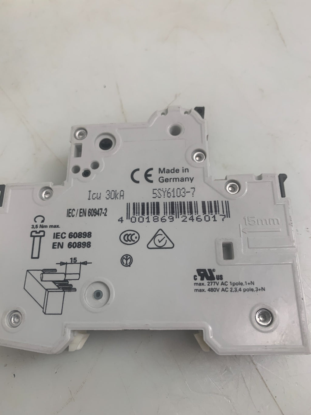 SIEMENS MCB C3  Circuit Breaker  5SY6103-7 (Lot of 4)