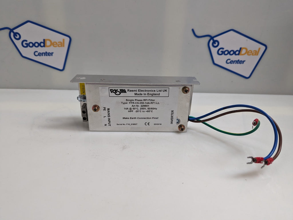 Rasmi Single Phase RFi Filter FFR-CS-050-14A-RF-1-LL