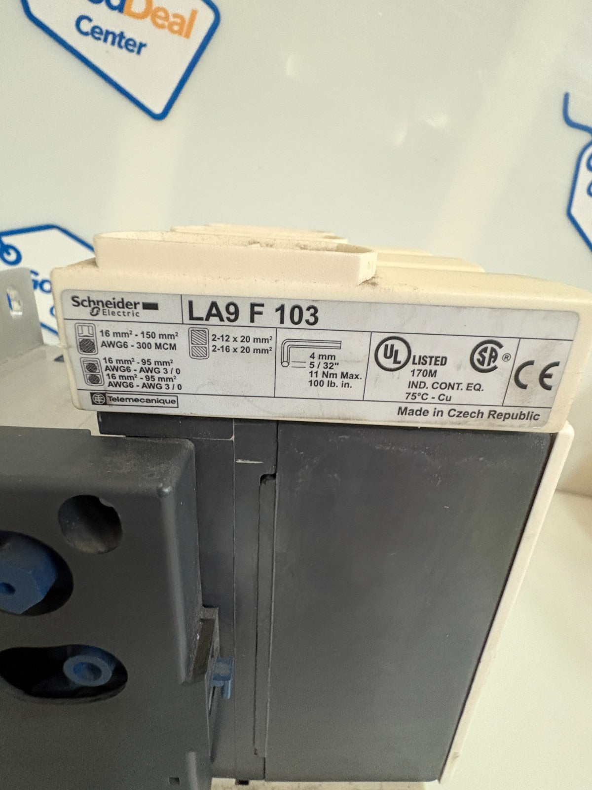 SCHNEIDER ELECTRIC CONTACTOR LC1F115 W/2X LA9 103 AND LX1FF095 + LADN222