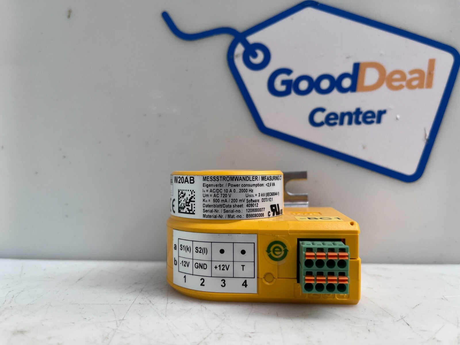 BENDER W20AB Residual Current Monitor  B98080008