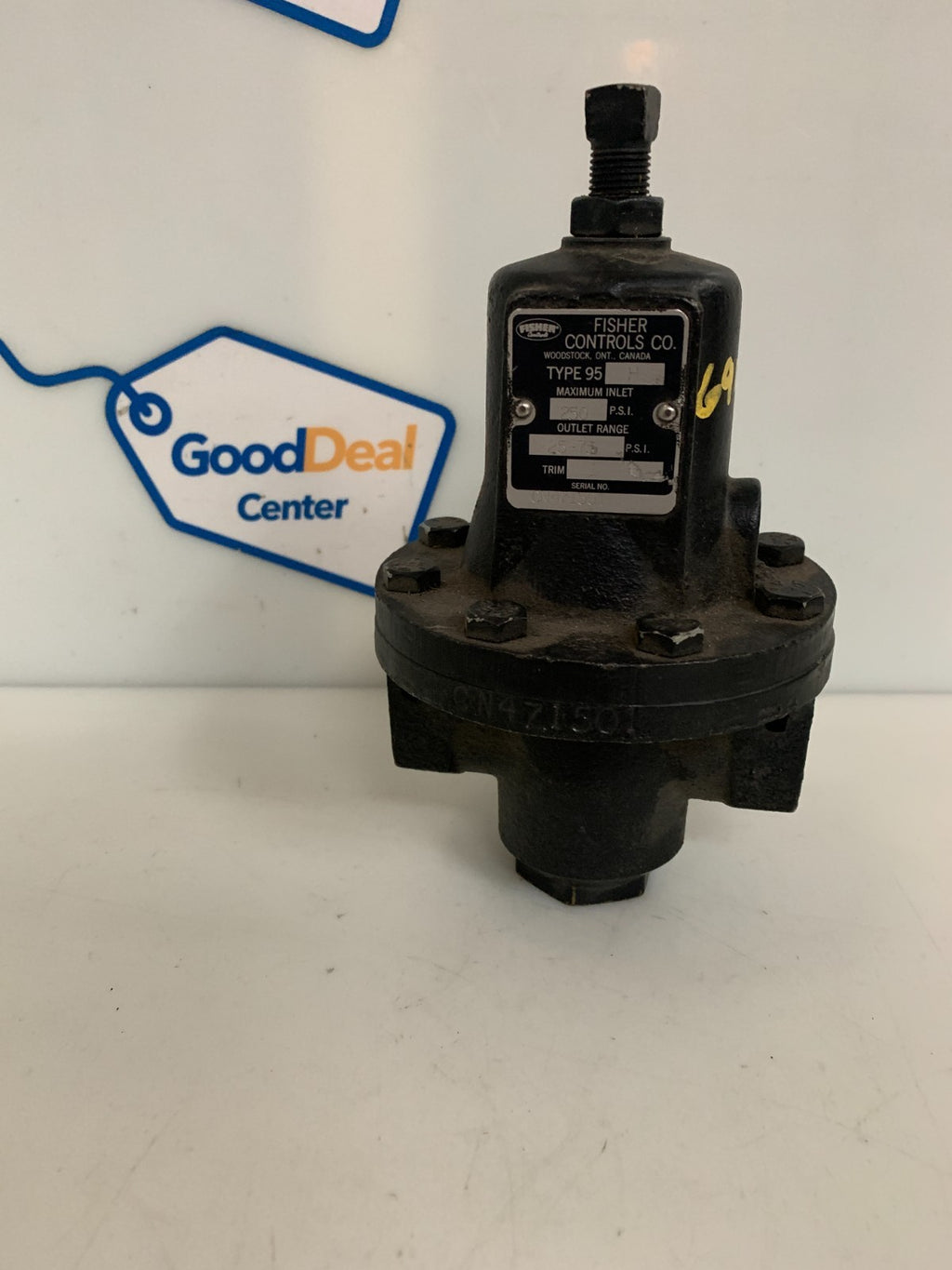 FISHER CONTROLS PRESSURE REGULATING VALVE TYPE 95 H CN 4715010