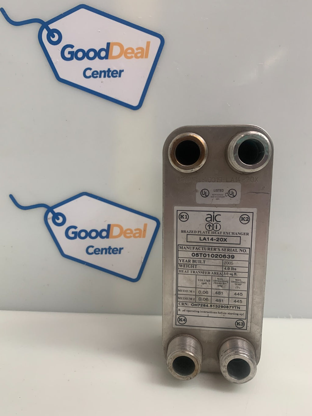 AIC   LA14-20X  Brazed Plate Heat Exchanger   05T010206390