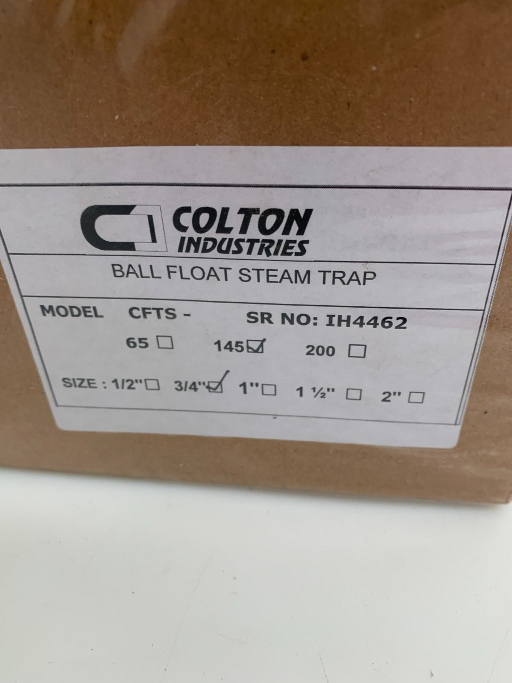 COLTON INDUSTRIES BALL FLOAT STEAM TRAP CFTS-145 3/4