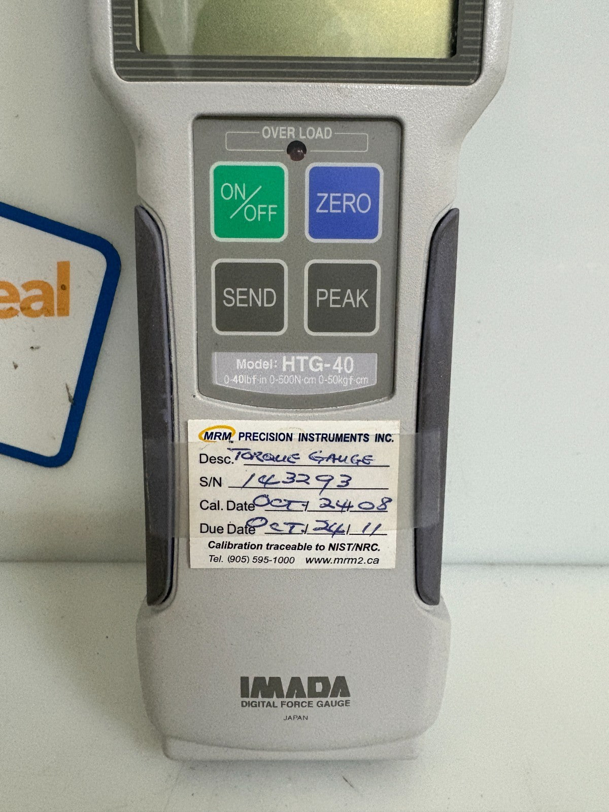 IMADA HTG-40 TORQUE DIGITAL FORCE GAUGE