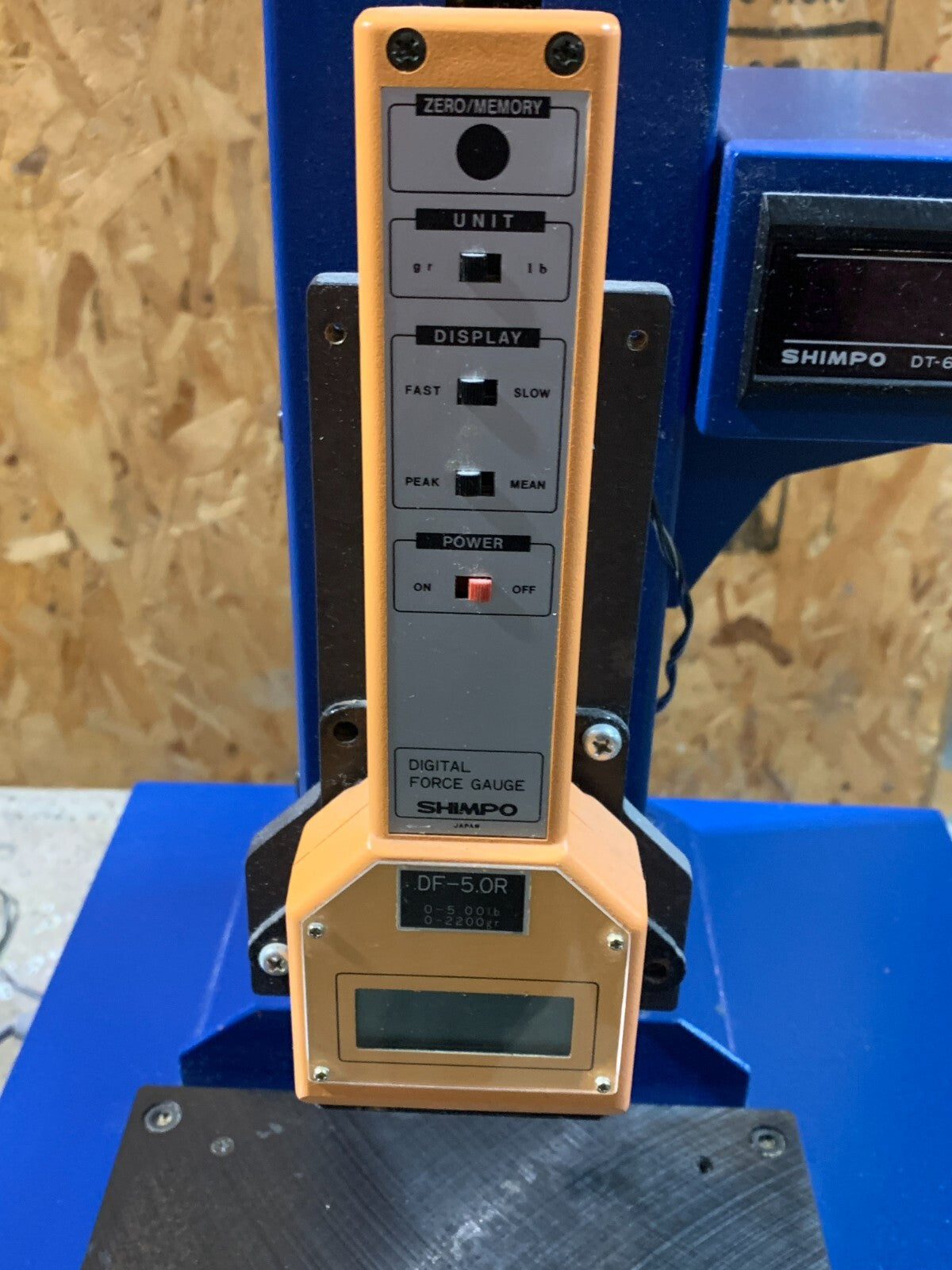 SHIMPO FORCE GAUGE STAND FGS-50D DIGITAL TACHO METER W/SHIMPO MODULE DT-6LS
