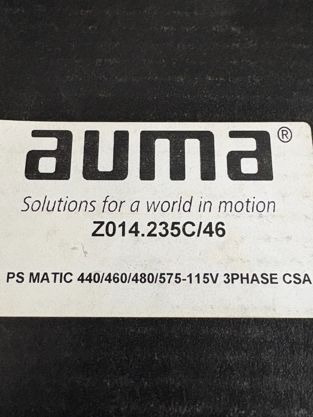 AUMA POWER BOARD FOR ACTUATOR Z014.235C/46