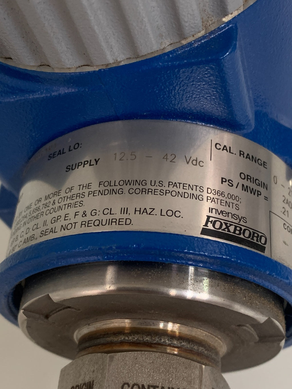 FOXBORO PRESSURE GAUGE TRANSMITTER IAP10-T20CIC-W1L1K1