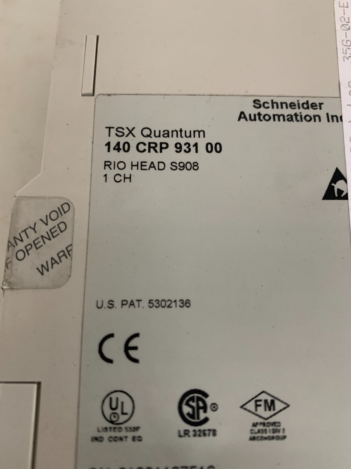SCHNEIDER TSX QUANTUM RIO HEAD S908 1CH 140 CRP 931 00