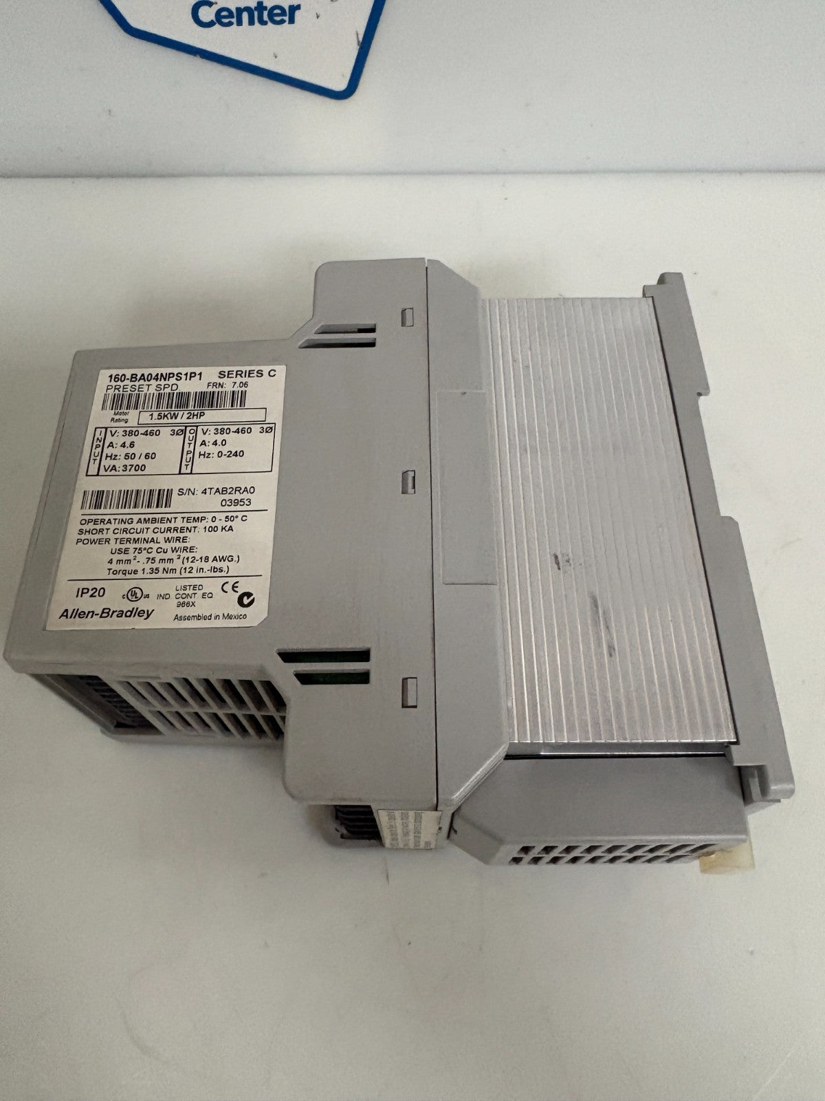 ALLEN BRADLEY 2 HP DRIVE 160-BA04NPS1P1 C2
