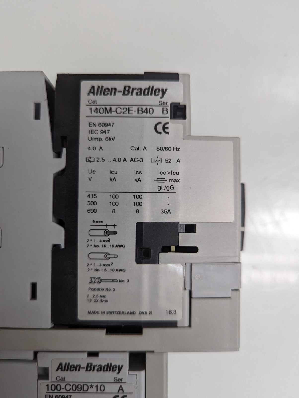 Allen-Bradley 190S-ANDJ2-CB40C Compact Motor Starter3