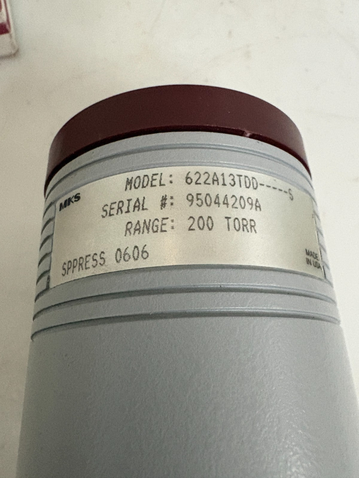 BARATRON MKS PRESSURE TRANSDUCER TYPE 622 200TORR #622A13TD----S
