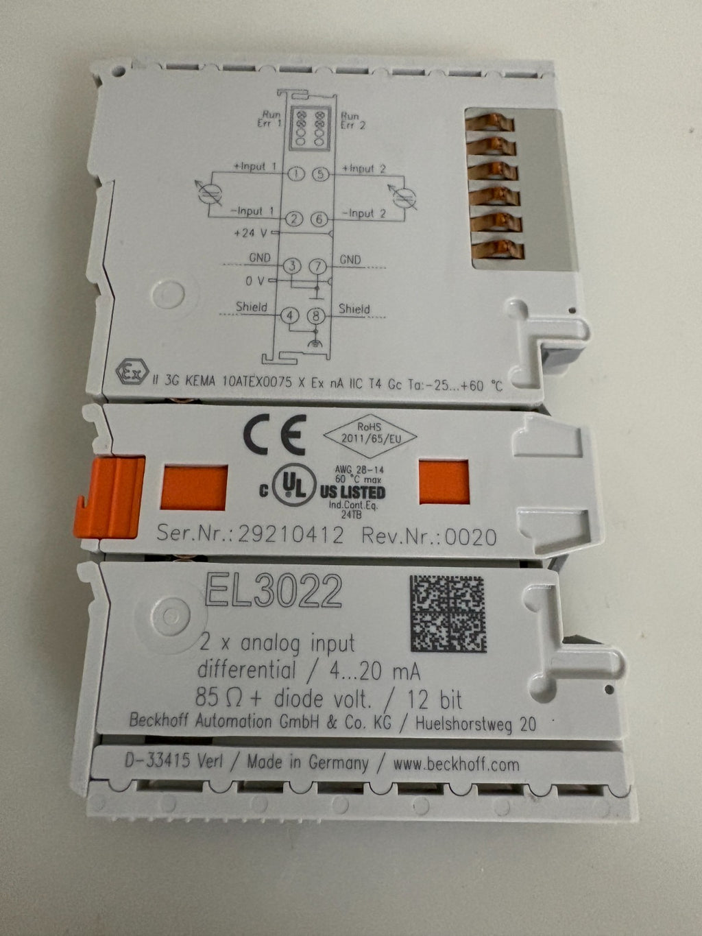 BECKHOFF 2X ANALOG INPUT EL30223