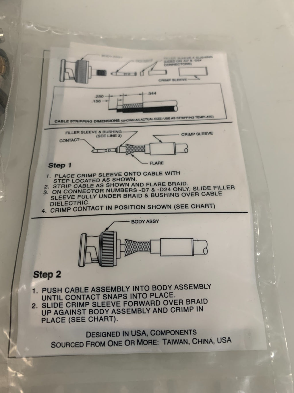 TROMPETER UPL 2000-D4-B CRIMP CONNECTOR 25/BAG5