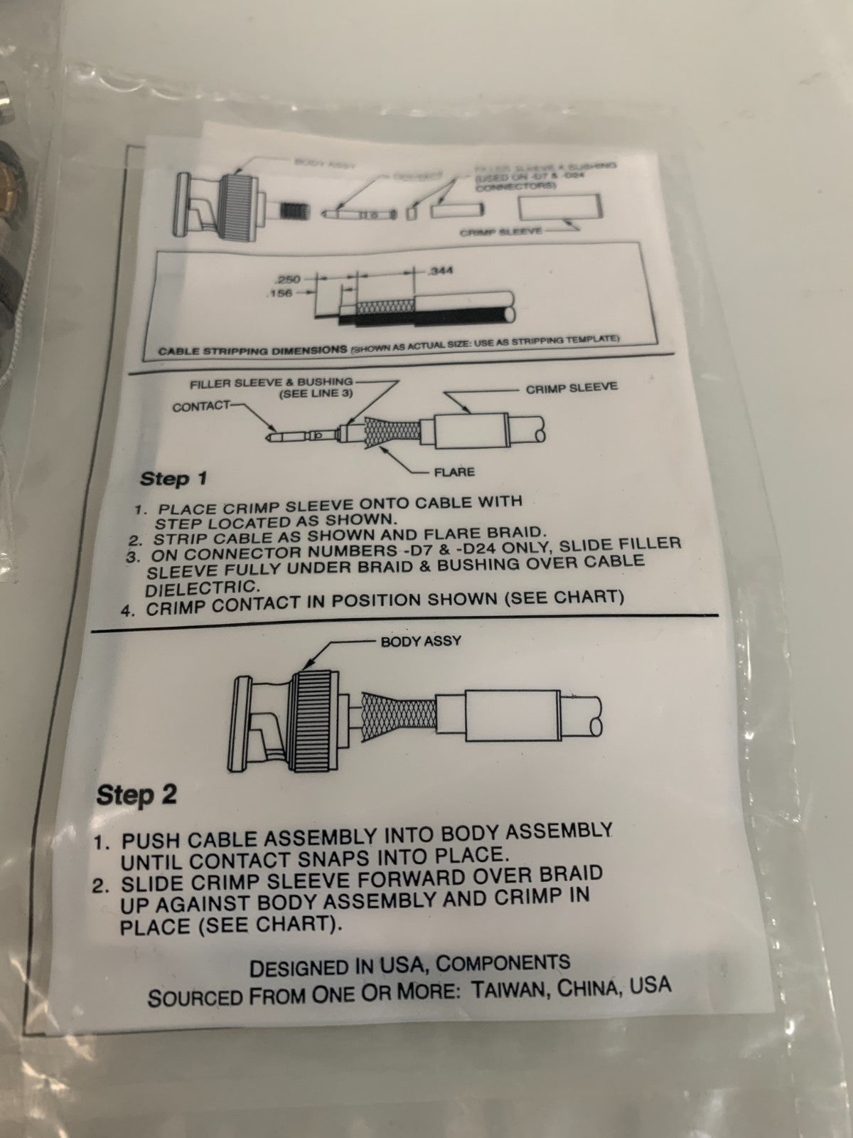 TROMPETER UPL 2000-D4-B CRIMP CONNECTOR 25/BAG5