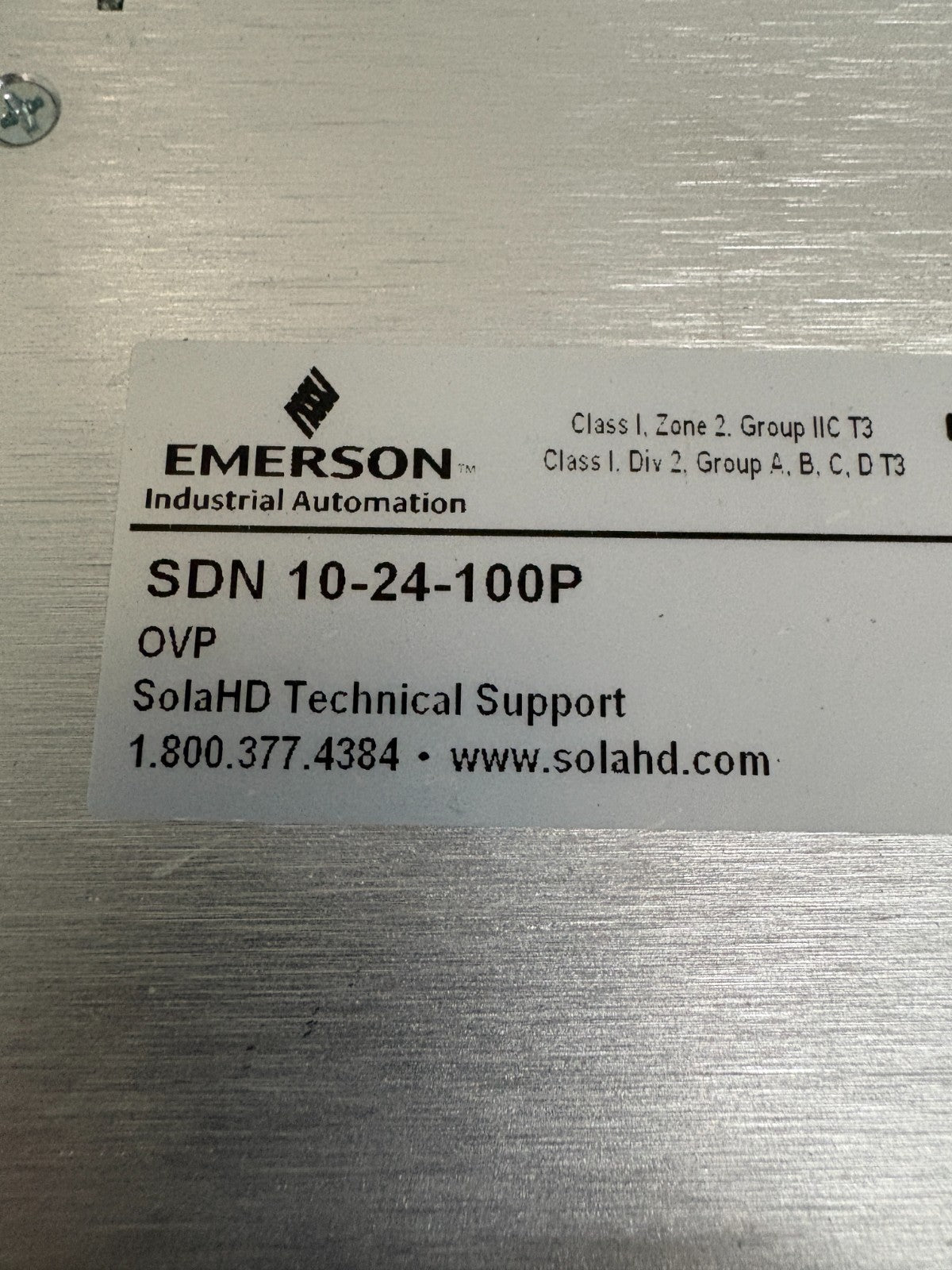 EMERSON SOLA POWER SUPPLY SDN-10-24-100P