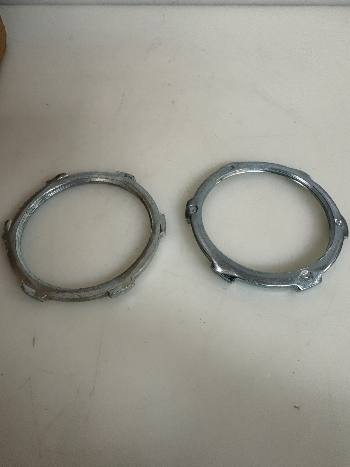 LOT OF 50 BRIDGEPORT 2" ZINC PLATED STEEL CONDUIT LOCKNUT #106-S