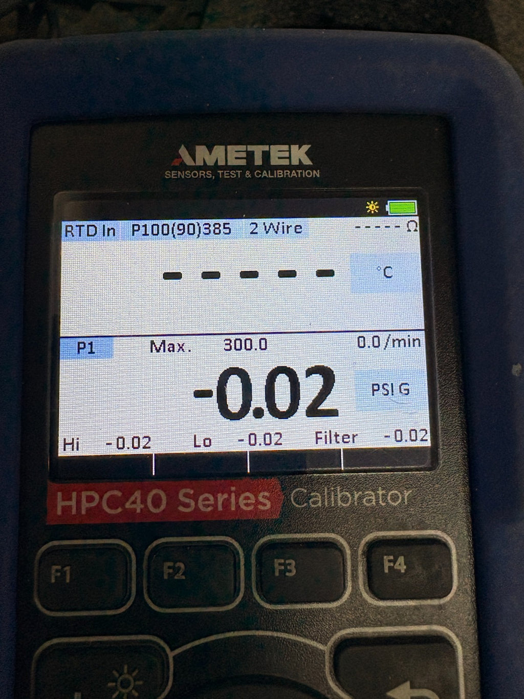 AMETEK CRYSTAL PRESSURE CALIBRATOR MODEL HPC40 SERIES