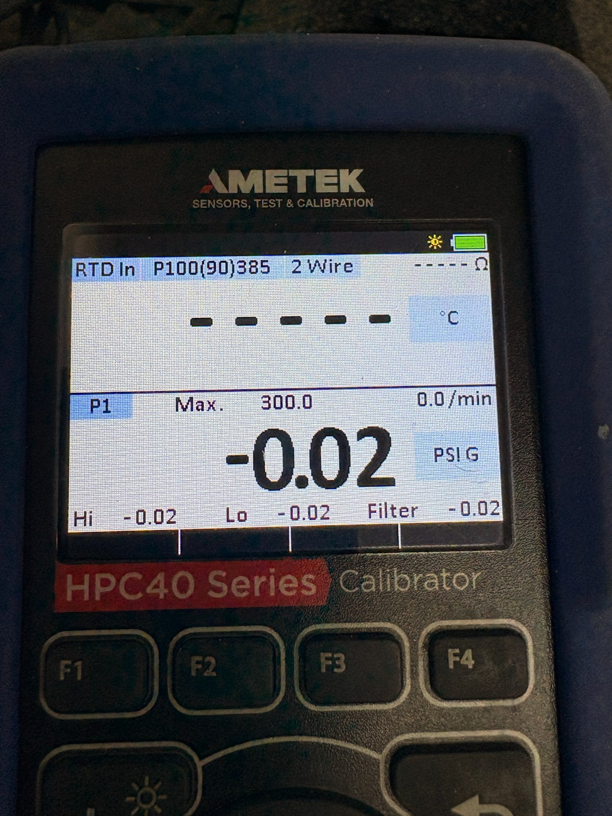 AMETEK CRYSTAL PRESSURE CALIBRATOR MODEL HPC40 SERIES