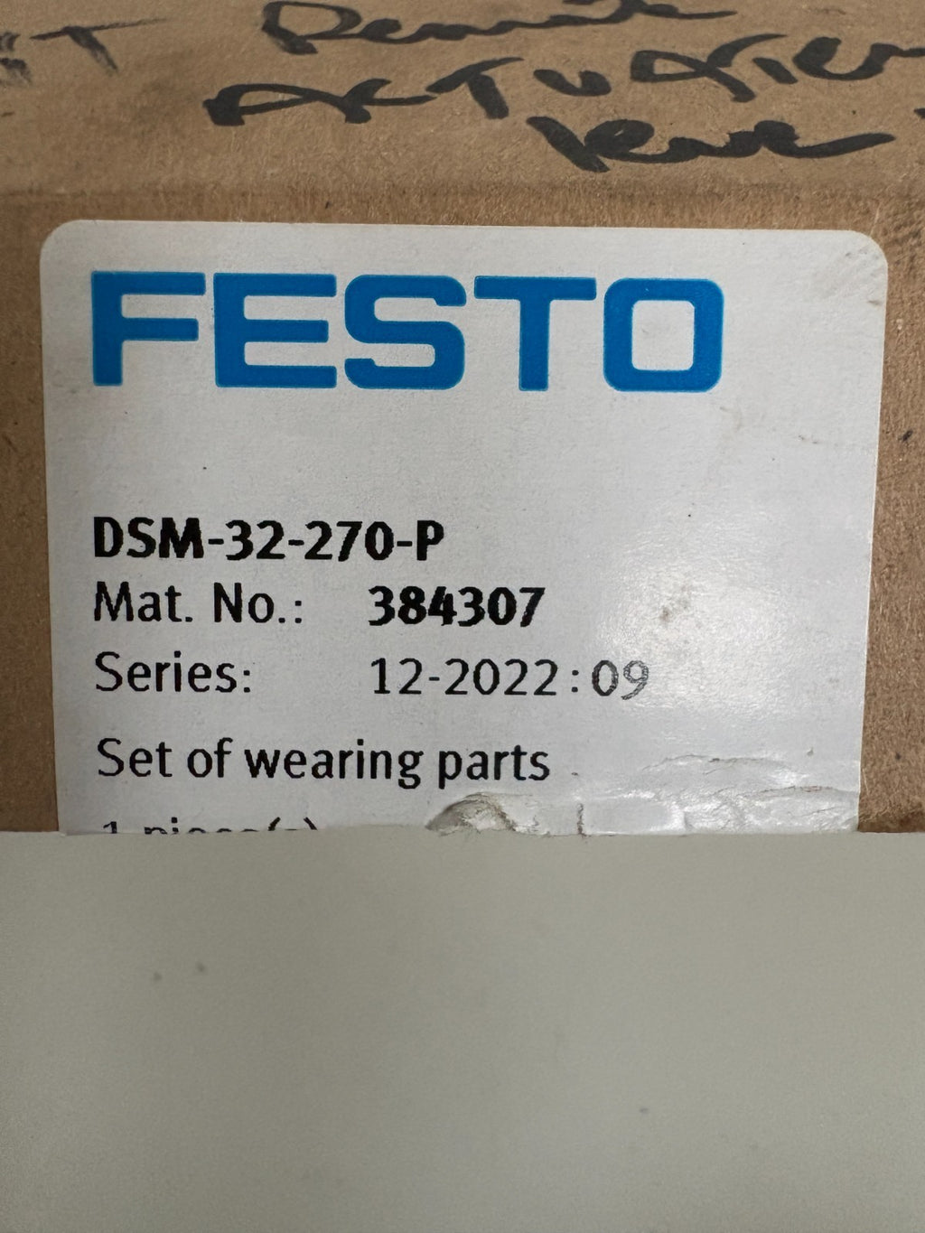 FESTO SET WEAR PARTS DSM-32-270-P #384 307