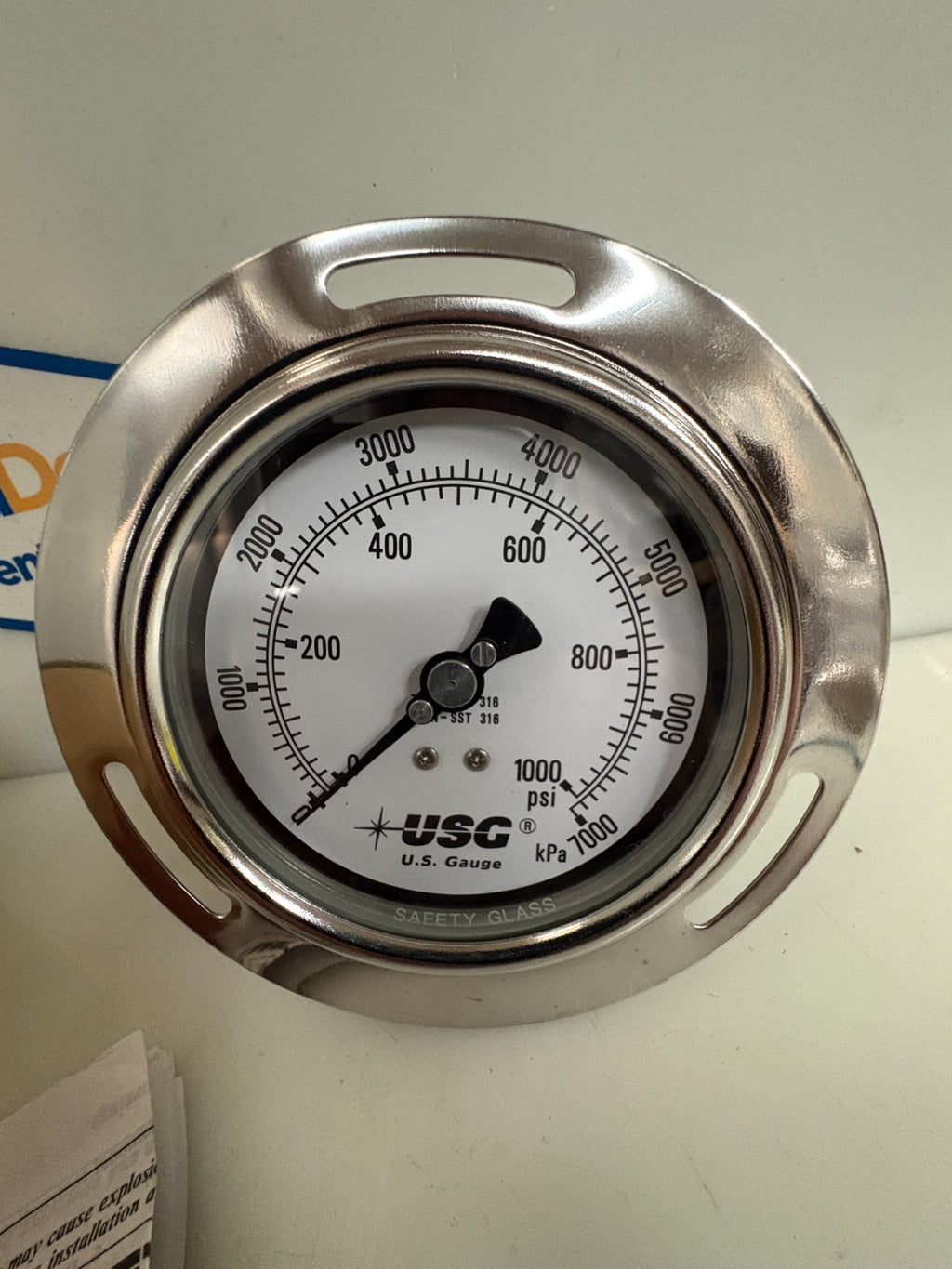 AMETEK USG GAUGE 0-1000 PSI/KPA 1/4NPT #3562351