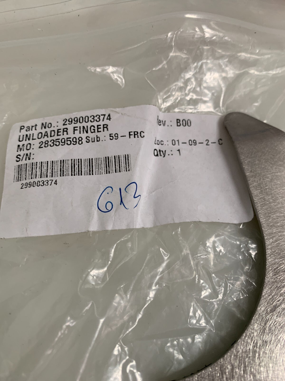 HP SCITEX UNLOADER FINGER 299003374