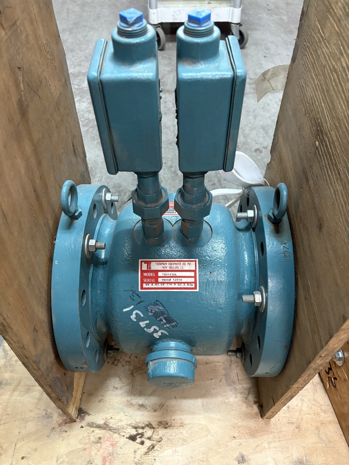 FISHER & PORTER TEFLON MAGNETIC FLOWMETER FLOW TUBE MODEL 10D1430 A0