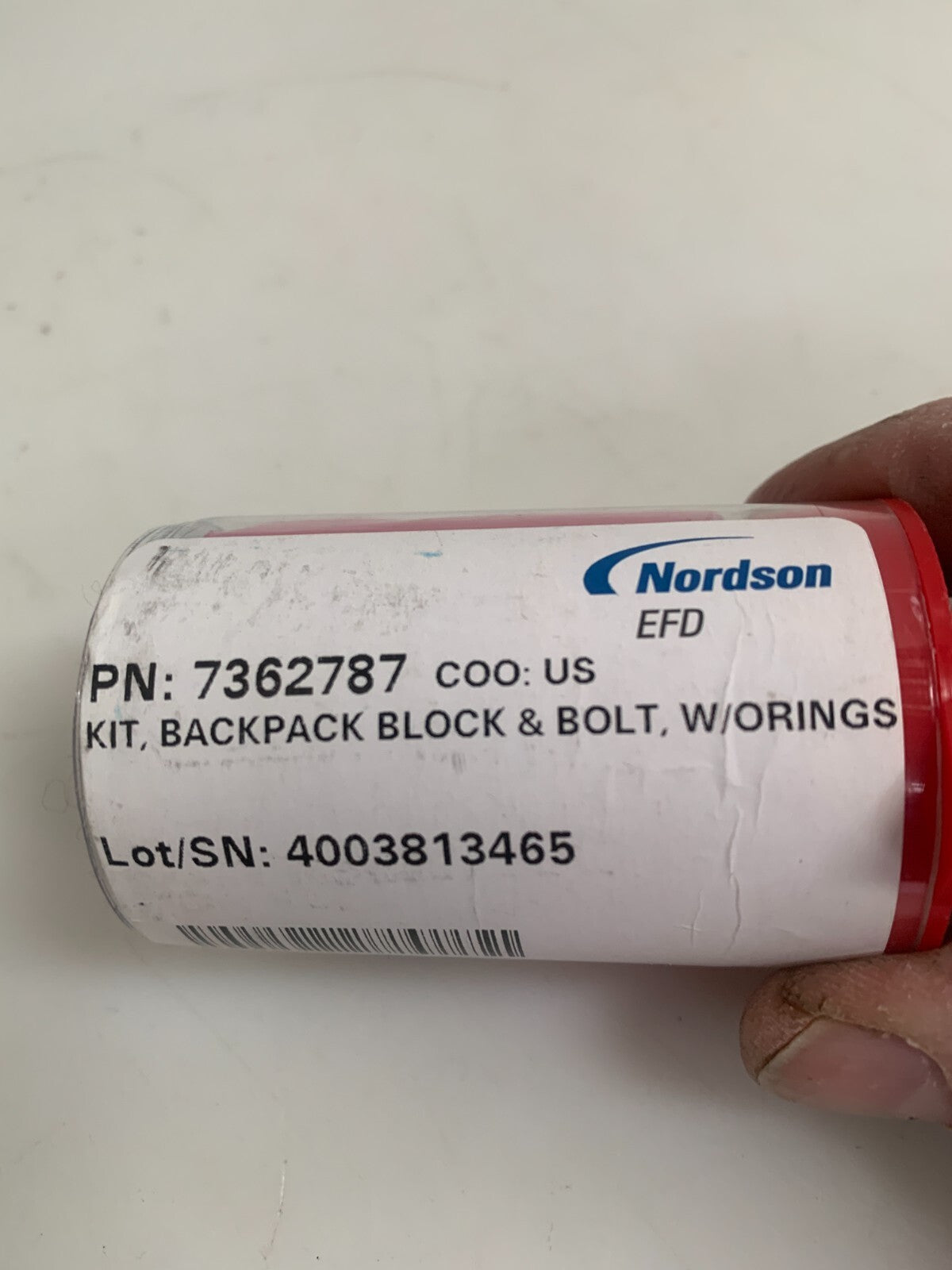 NORDSON BACKPACK BLOCK VALVE ACTUATOR 7362787  W/ BOLT AND O RINGS1