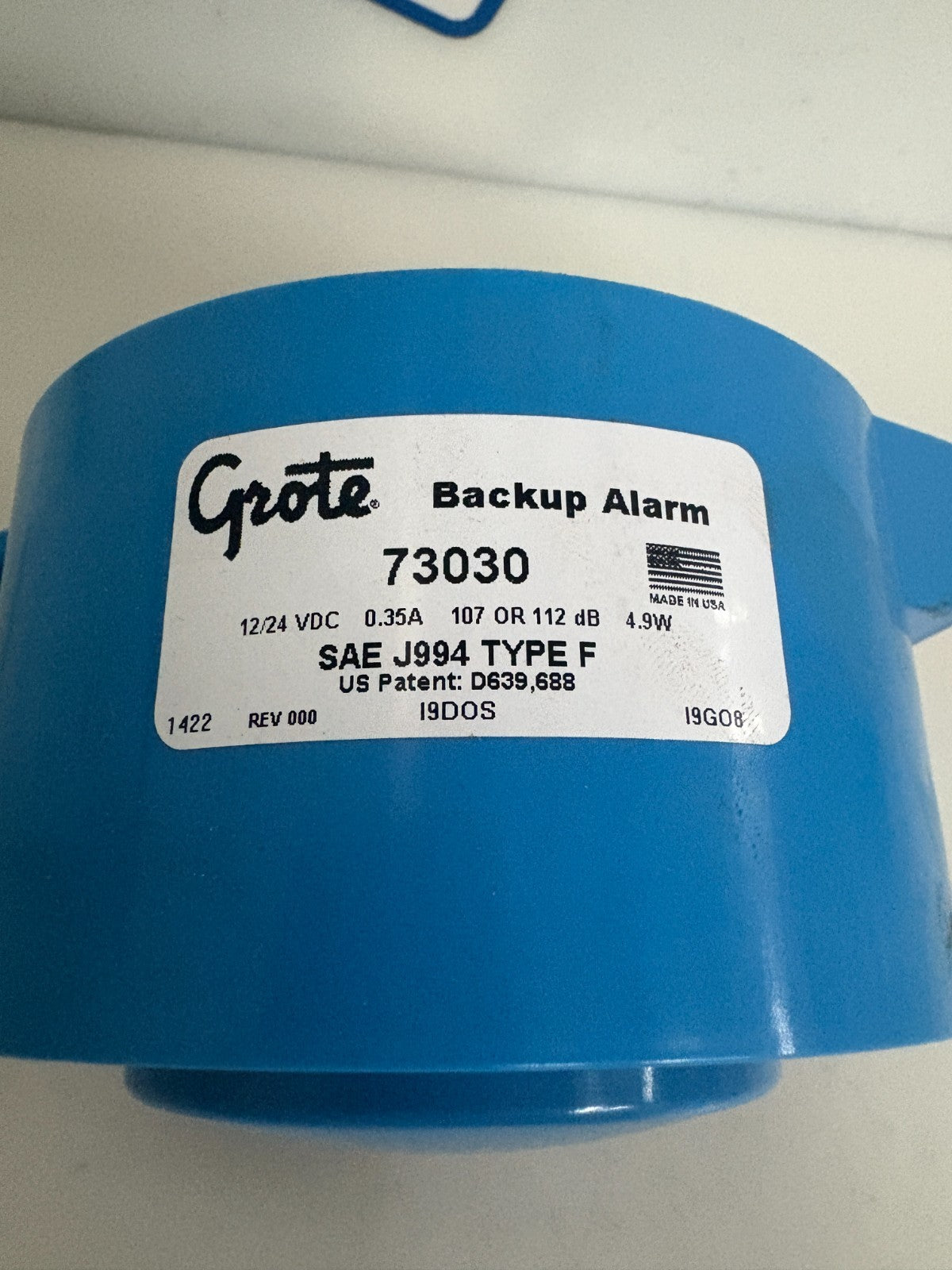 GROTE BACKUP ALARM SAE J994 TYPE F