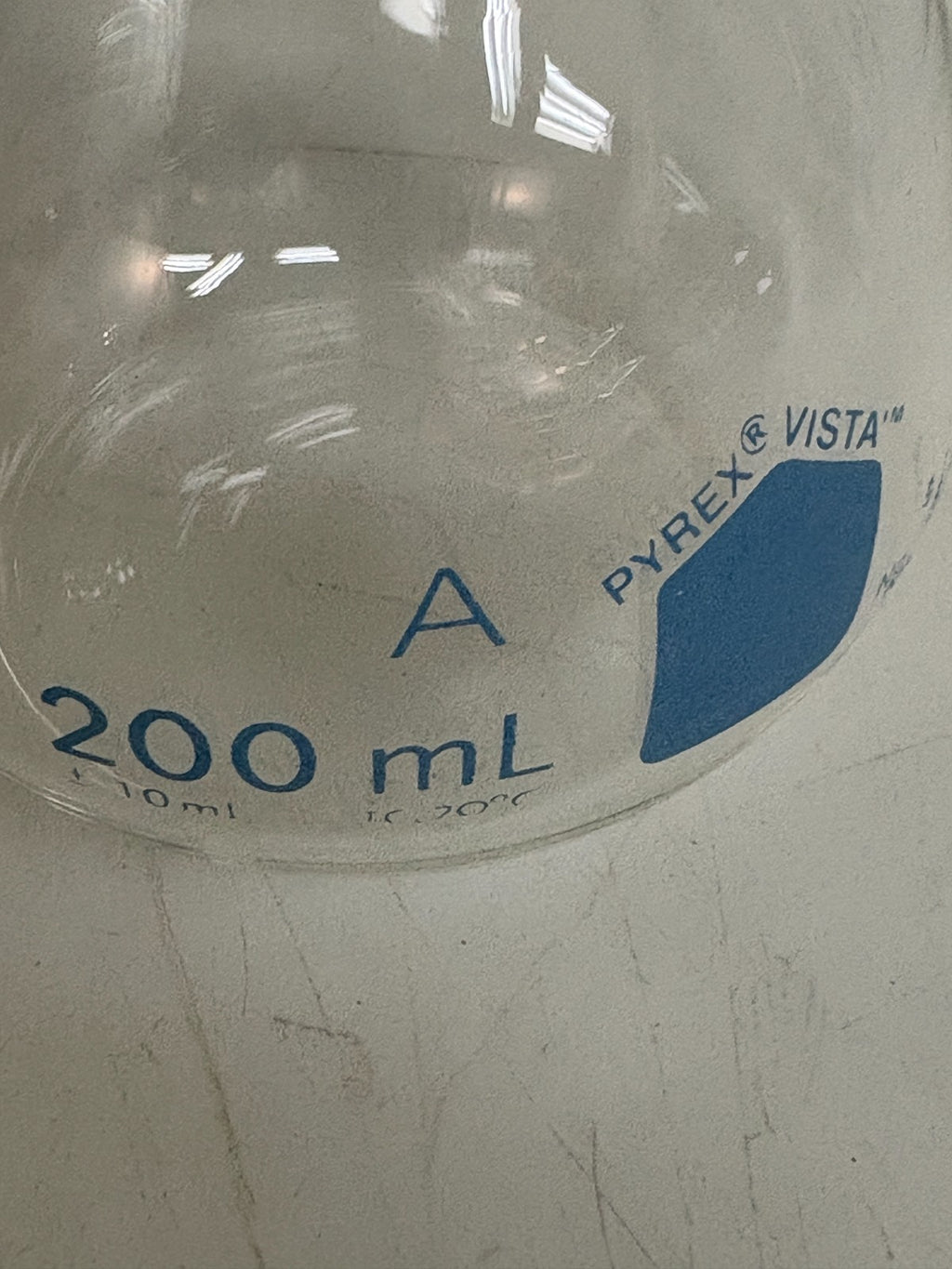 CORNING PYREX VISTA VOLUMETRIC FLASK 200ML 70640-200 BOX OF 62
