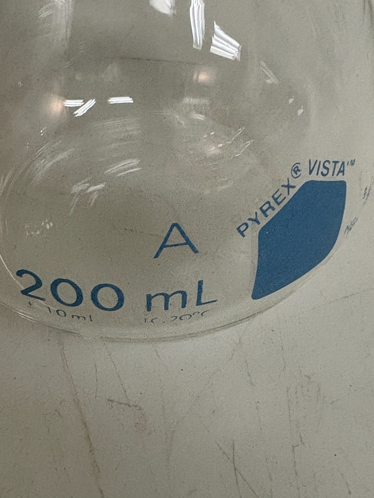 CORNING PYREX VISTA VOLUMETRIC FLASK 200ML 70640-200 BOX OF 62