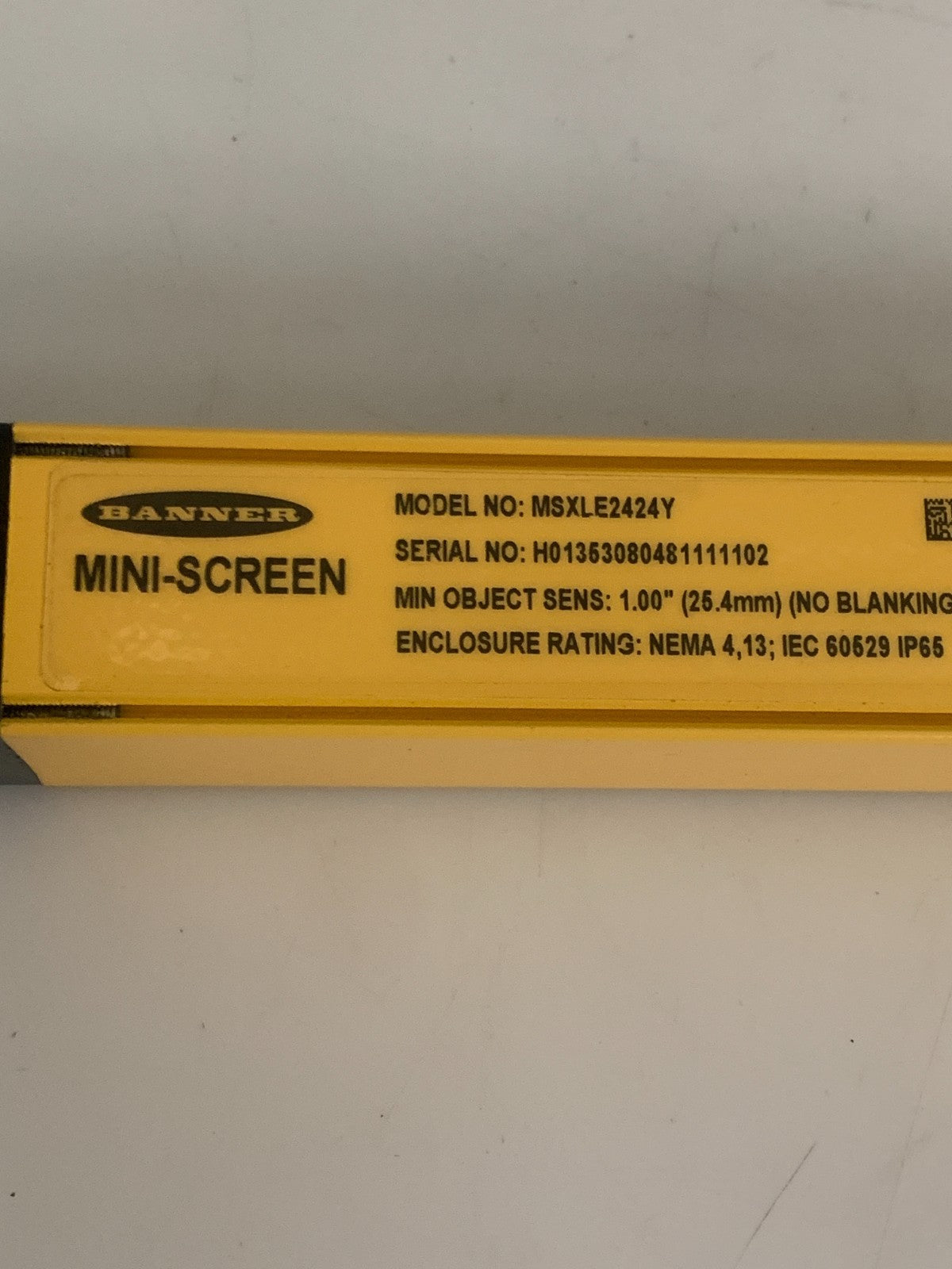 BANNER MINI SCREEN LIGHT CURTAIN 24" MSXLE 2424Y2