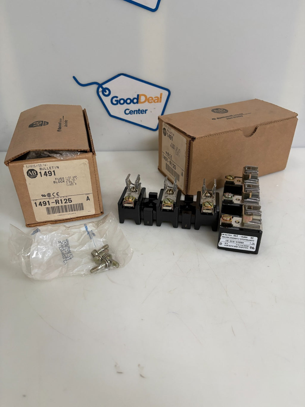 LOT OF 2 ALLEN BRADLEY FUSE BLOCK 1491-R125