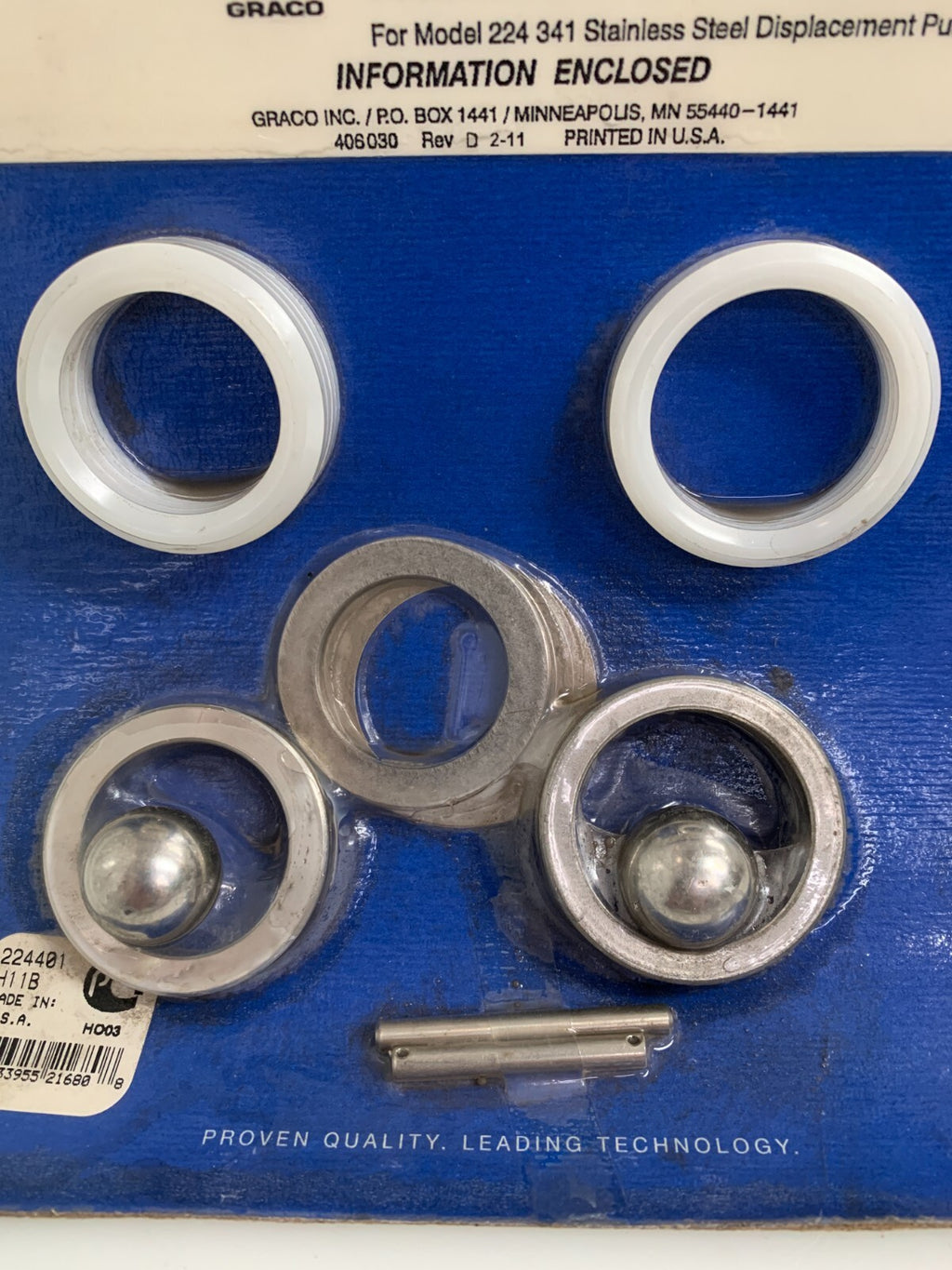 GRACO PACKING KIT 224 401 UHMWPE/PTFE