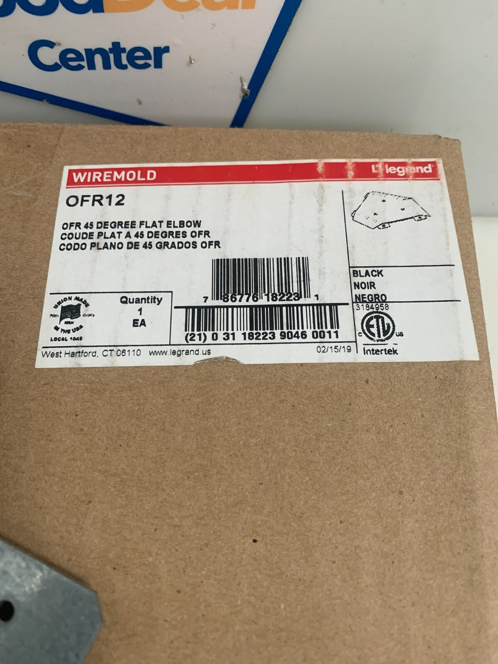 LEGRAND  Wiremold Flat Elbow   OFR12