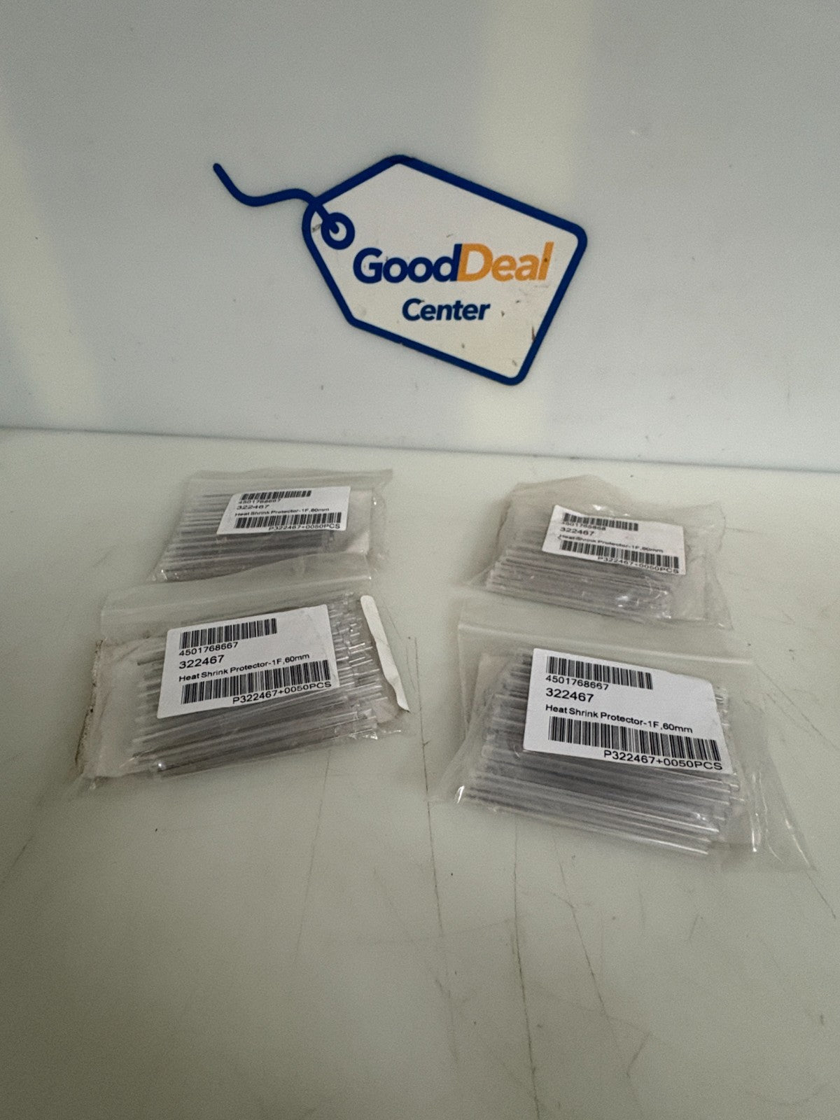 LOT OF 4 BAGS CORNING HEAT SHRINK PROTECTOR 1F 60MM #3224670